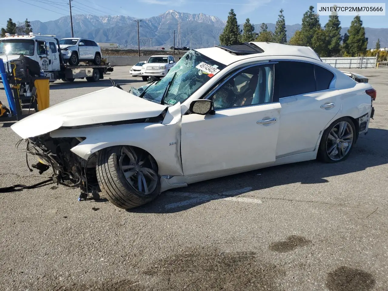 2021 Infiniti Q50 Sensory VIN: JN1EV7CP2MM705666 Lot: 49743425