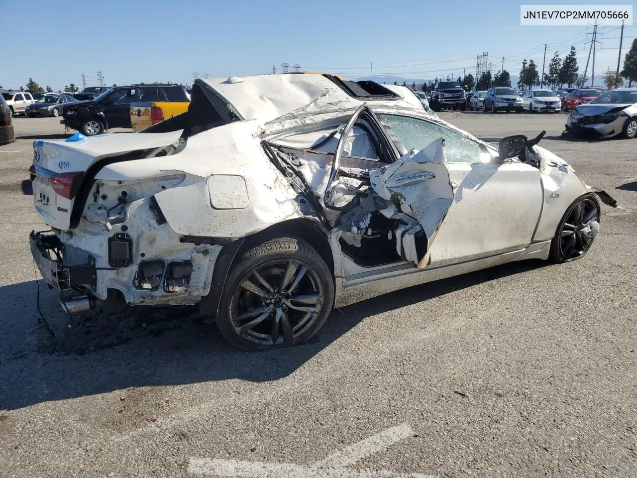 2021 Infiniti Q50 Sensory VIN: JN1EV7CP2MM705666 Lot: 49743425