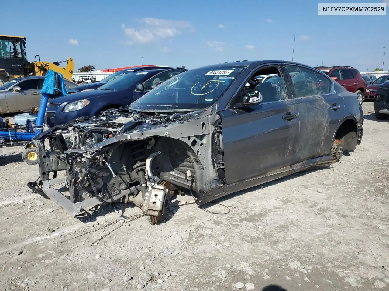 2021 Infiniti Q50 Sensory VIN: JN1EV7CPXMM702529 Lot: 54551295