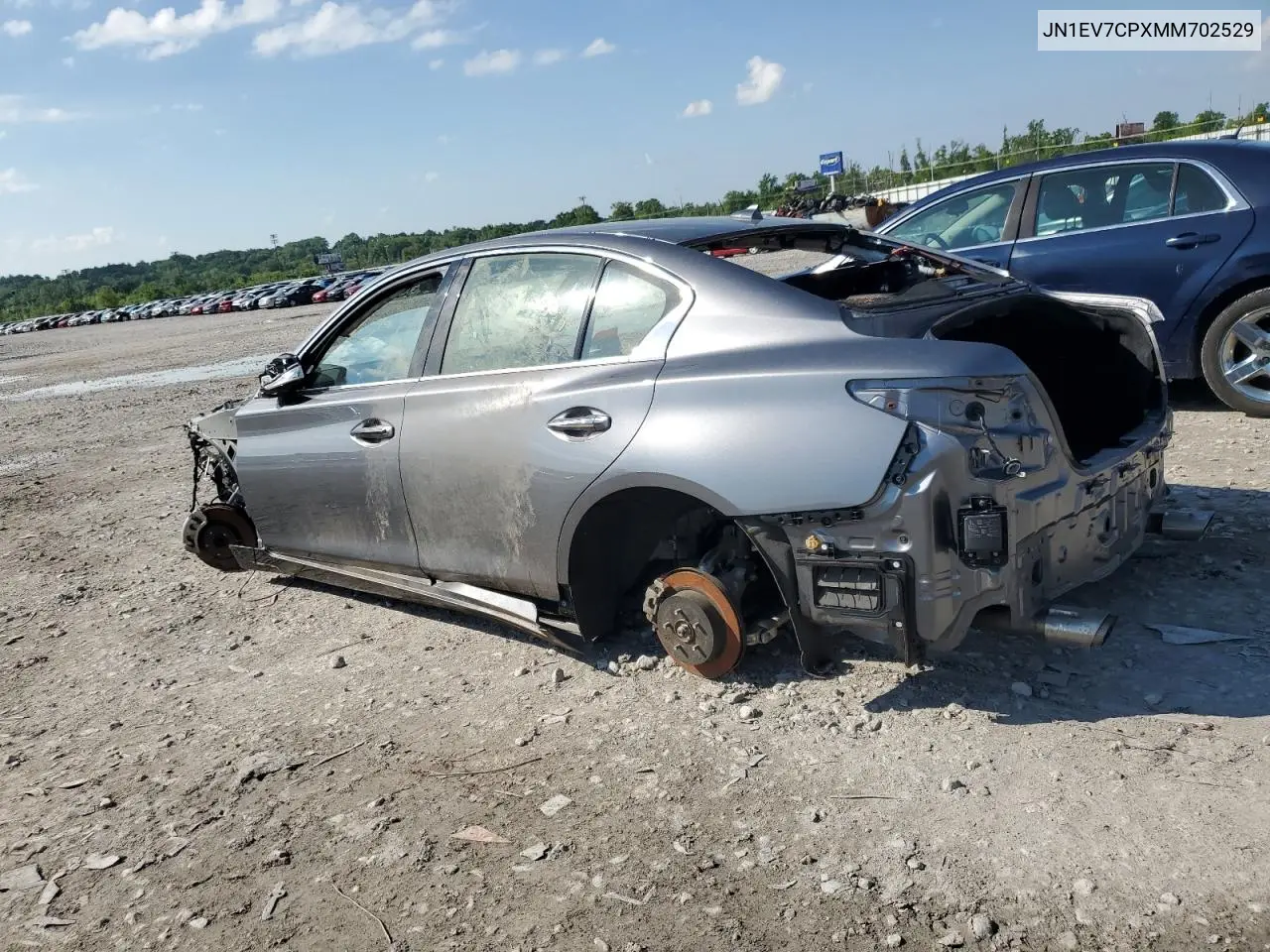 2021 Infiniti Q50 Sensory VIN: JN1EV7CPXMM702529 Lot: 54551295