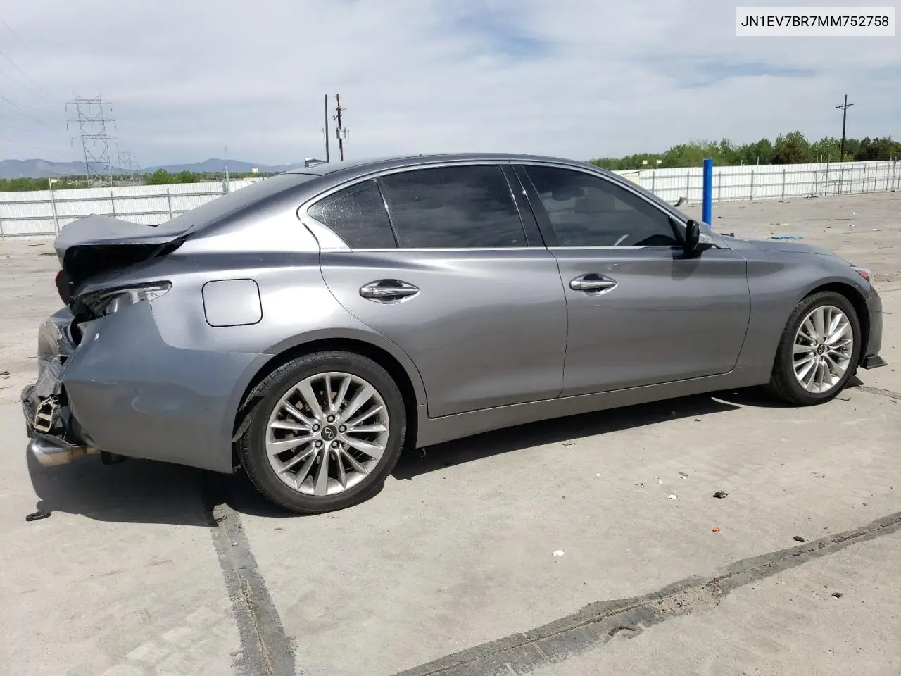 2021 Infiniti Q50 Luxe VIN: JN1EV7BR7MM752758 Lot: 55964125