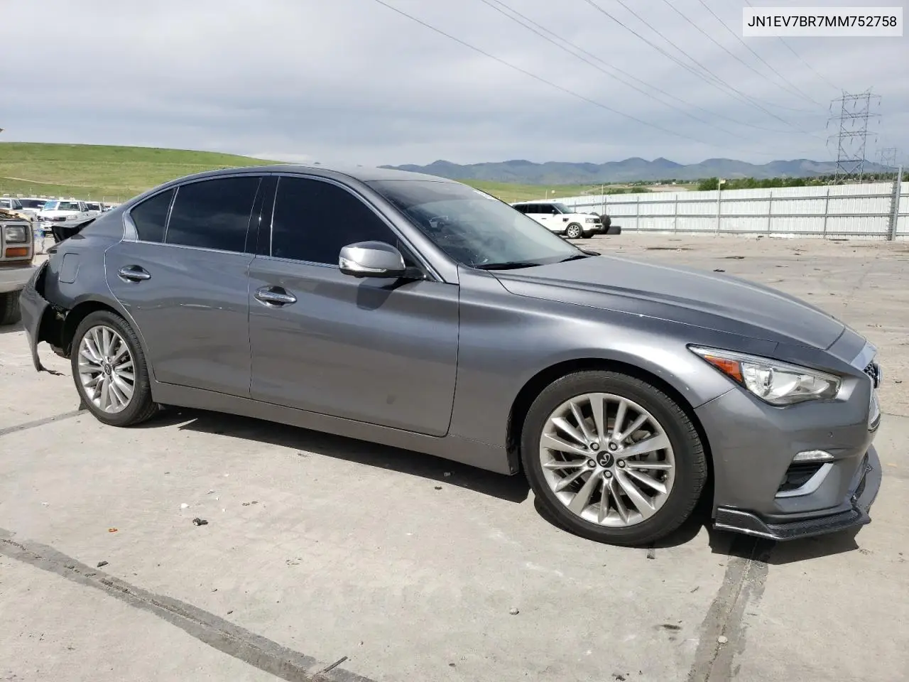 2021 Infiniti Q50 Luxe VIN: JN1EV7BR7MM752758 Lot: 55964125