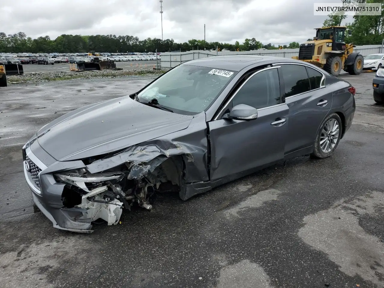 2021 Infiniti Q50 Luxe VIN: JN1EV7BR2MM751310 Lot: 56707145