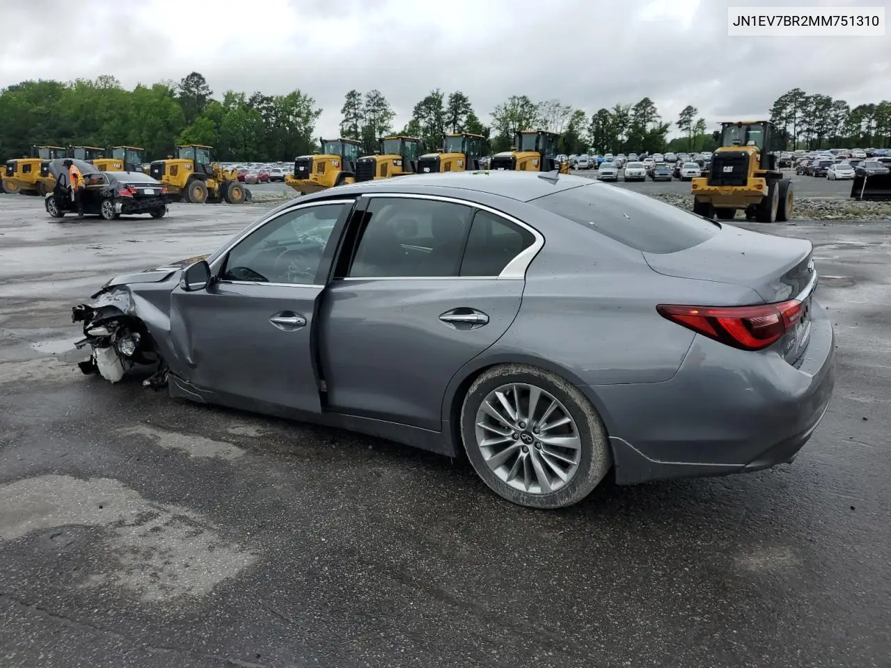 2021 Infiniti Q50 Luxe VIN: JN1EV7BR2MM751310 Lot: 56707145