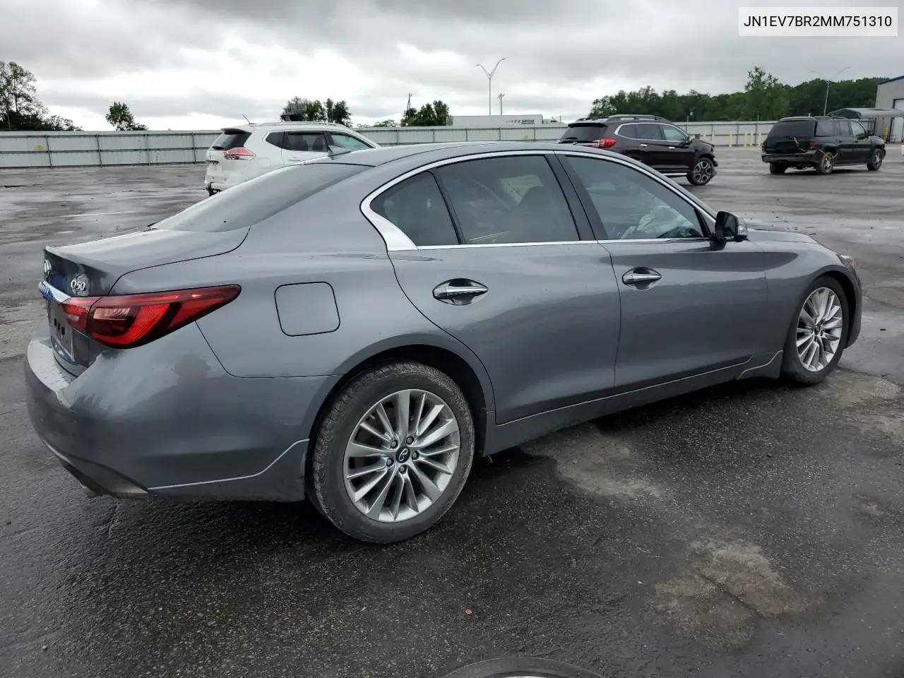 2021 Infiniti Q50 Luxe VIN: JN1EV7BR2MM751310 Lot: 56707145