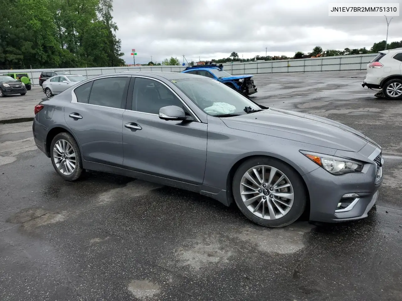 2021 Infiniti Q50 Luxe VIN: JN1EV7BR2MM751310 Lot: 56707145
