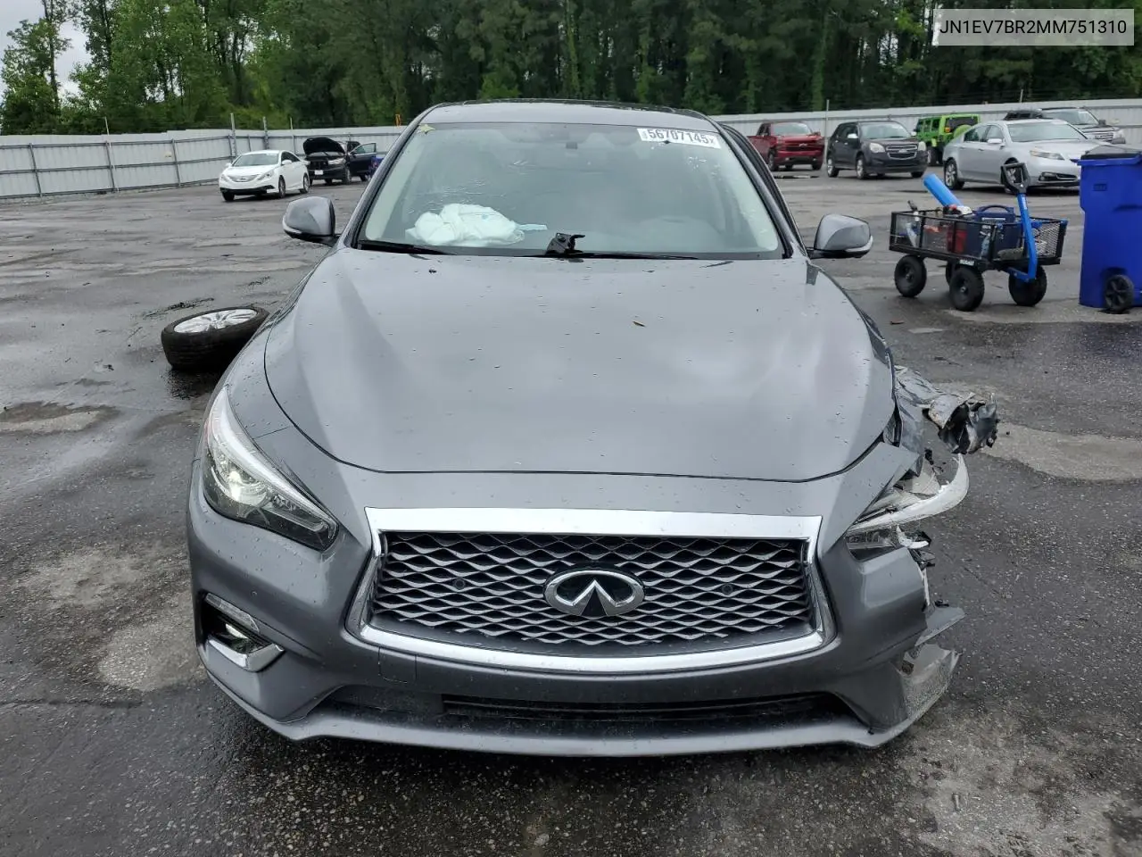 2021 Infiniti Q50 Luxe VIN: JN1EV7BR2MM751310 Lot: 56707145
