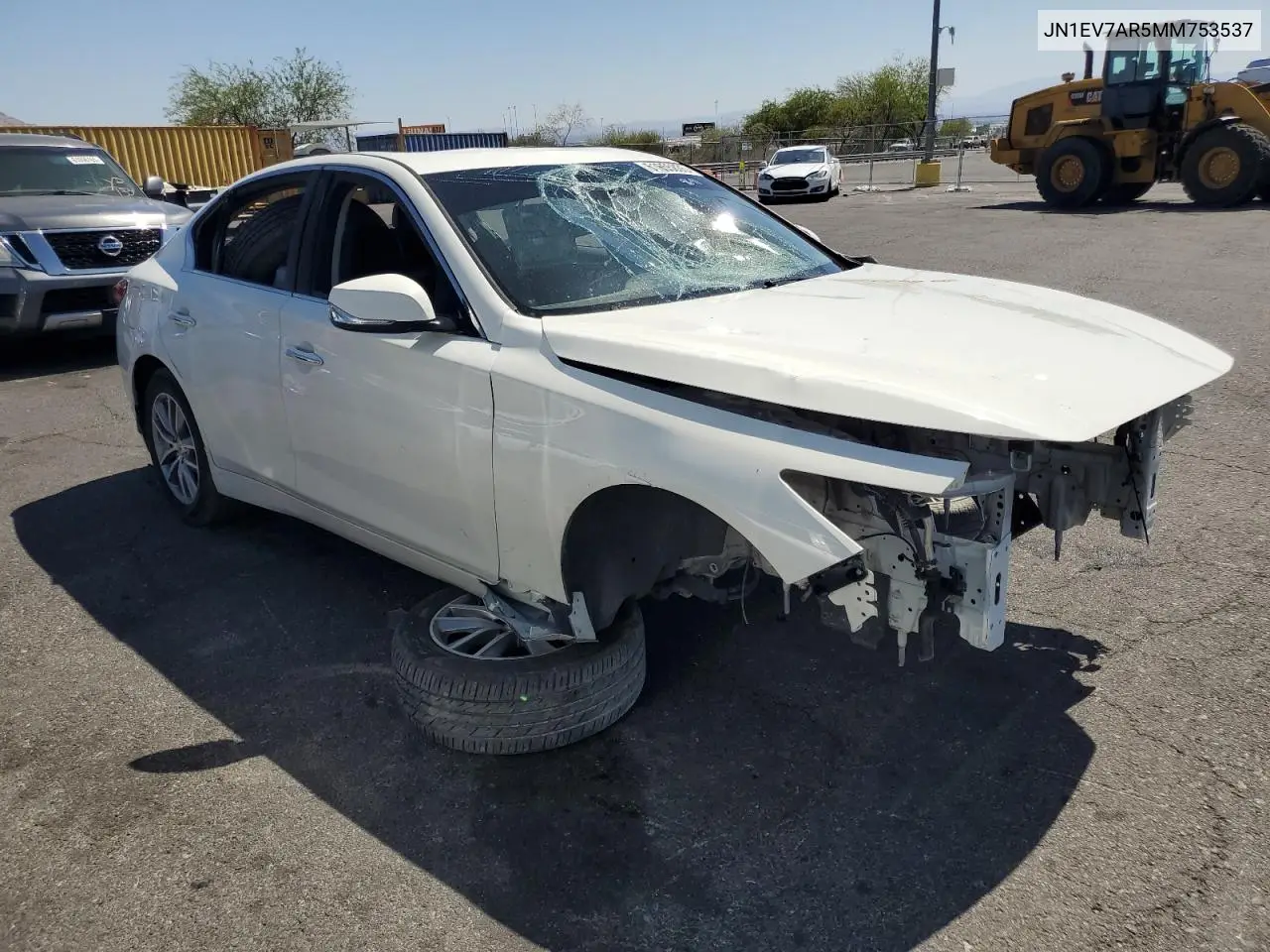 2021 Infiniti Q50 Pure VIN: JN1EV7AR5MM753537 Lot: 61655835