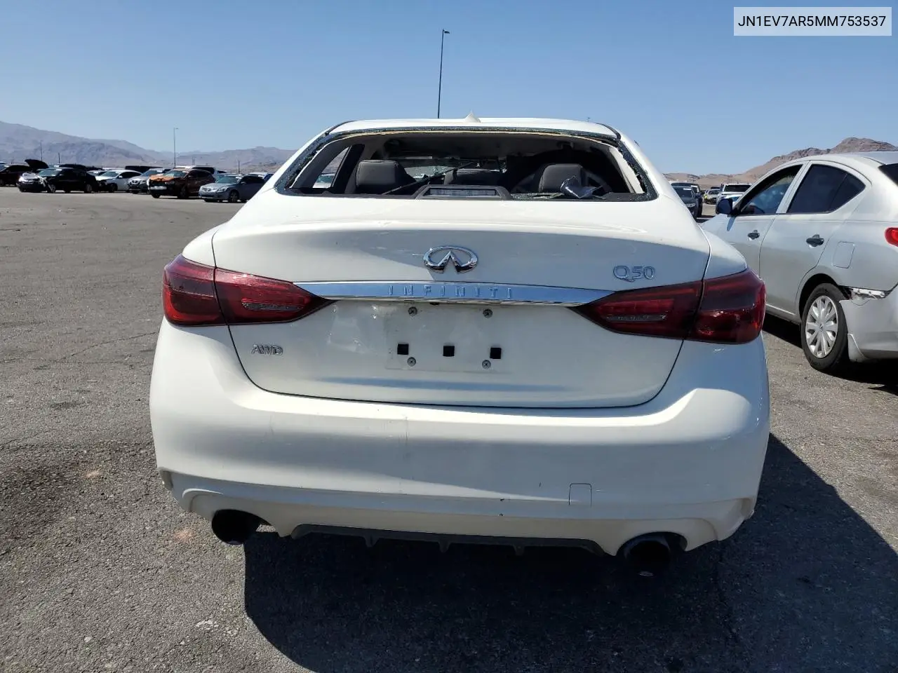 2021 Infiniti Q50 Pure VIN: JN1EV7AR5MM753537 Lot: 61655835