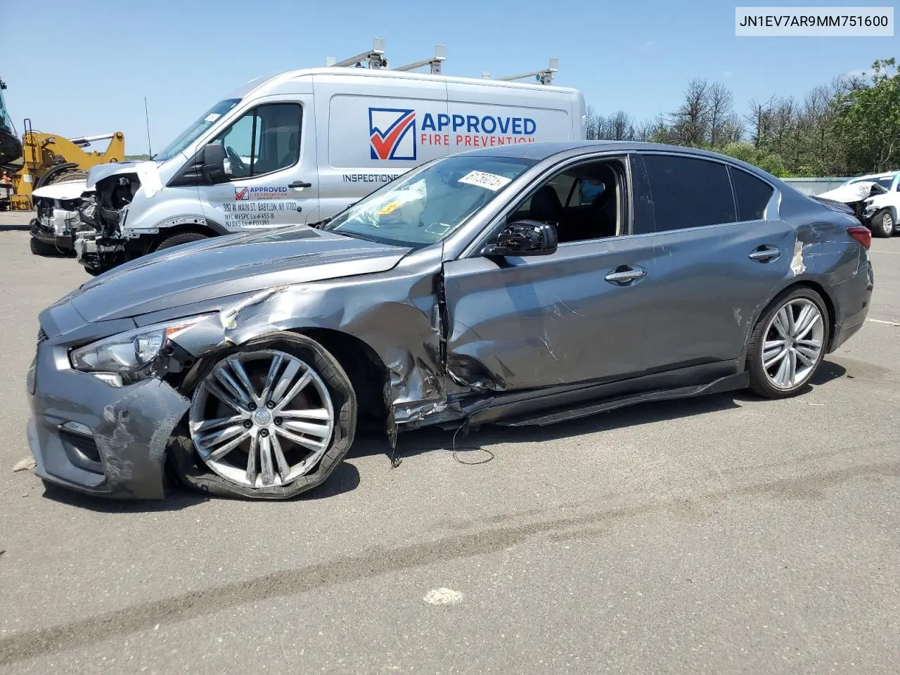 2021 Infiniti Q50 Pure VIN: JN1EV7AR9MM751600 Lot: 61756015