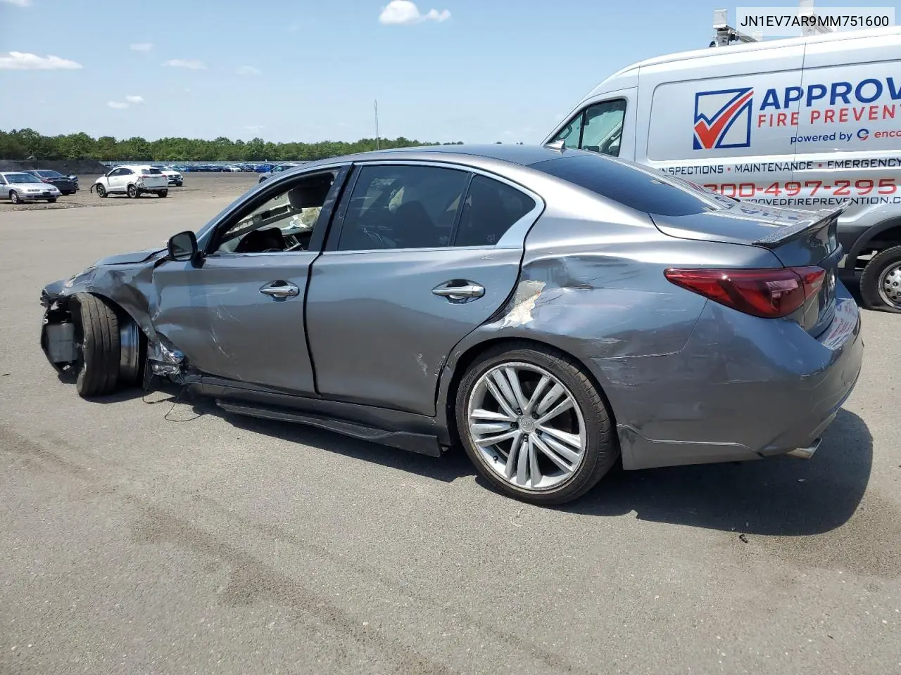 2021 Infiniti Q50 Pure VIN: JN1EV7AR9MM751600 Lot: 61756015