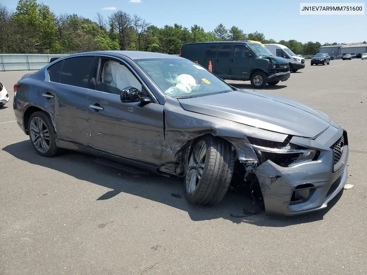 2021 Infiniti Q50 Pure VIN: JN1EV7AR9MM751600 Lot: 61756015