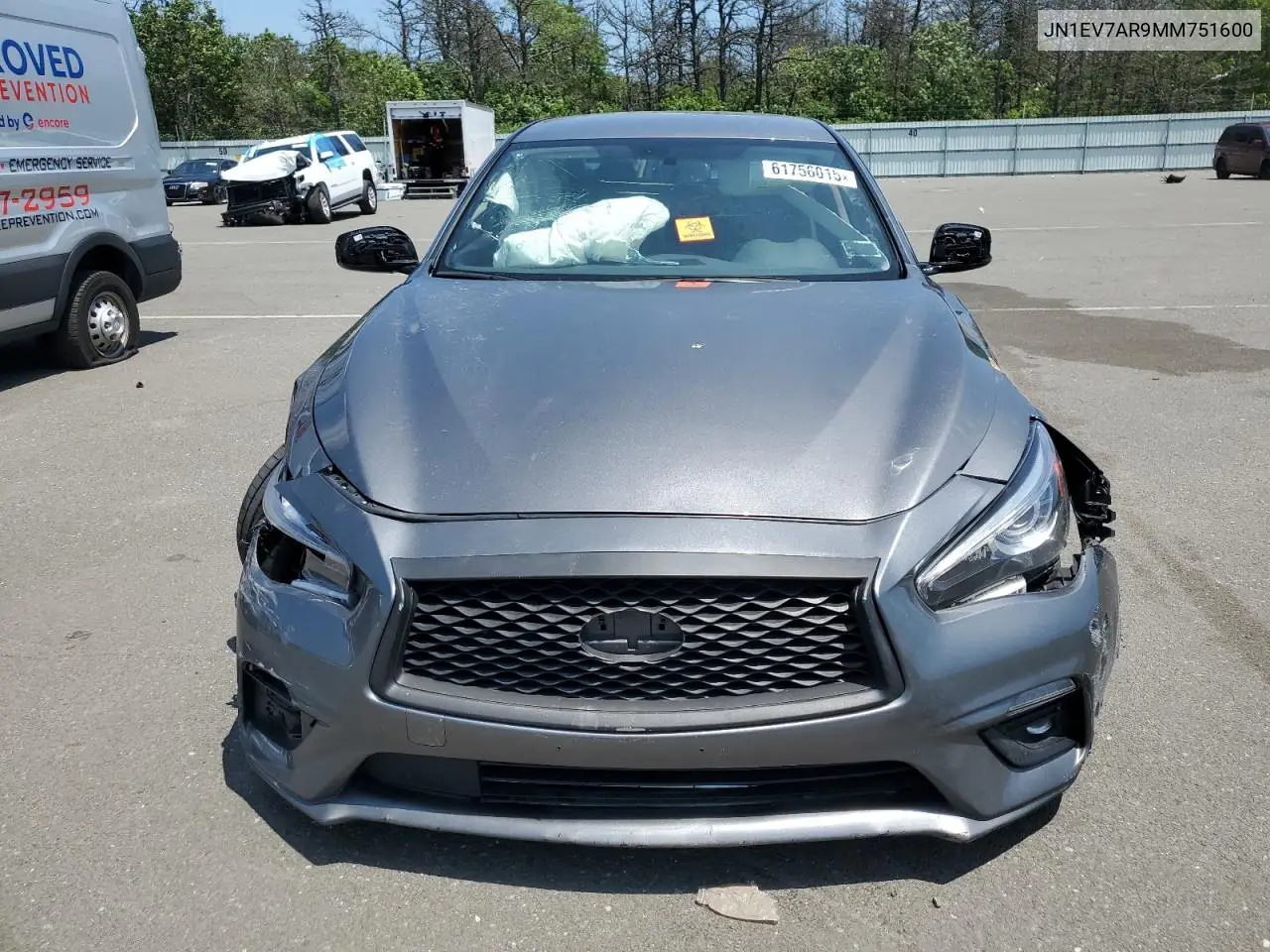 2021 Infiniti Q50 Pure VIN: JN1EV7AR9MM751600 Lot: 61756015
