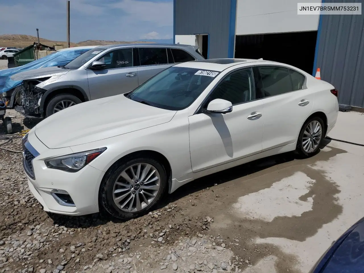 2021 Infiniti Q50 Luxe VIN: JN1EV7BR5MM753231 Lot: 61962145