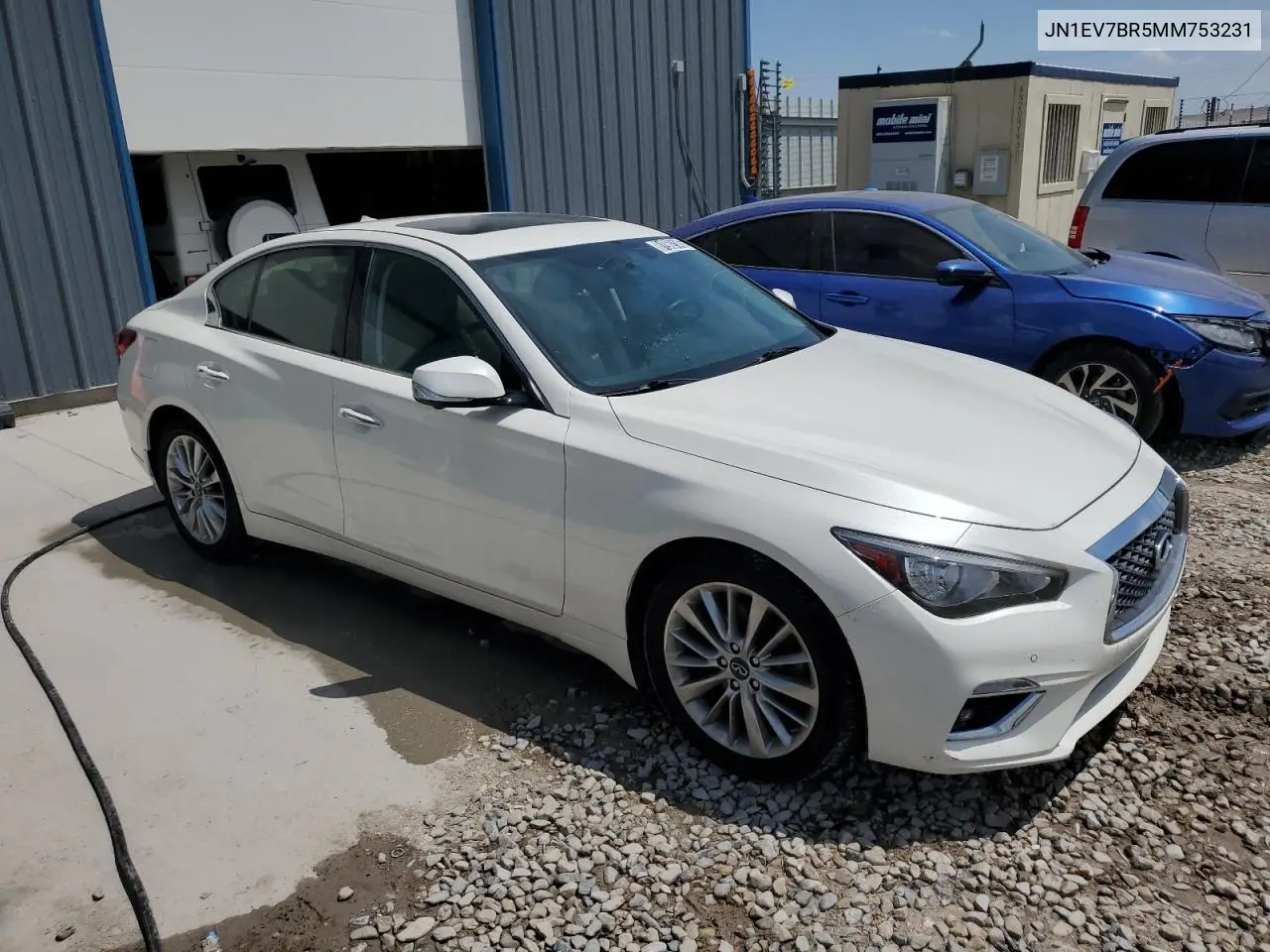 2021 Infiniti Q50 Luxe VIN: JN1EV7BR5MM753231 Lot: 61962145