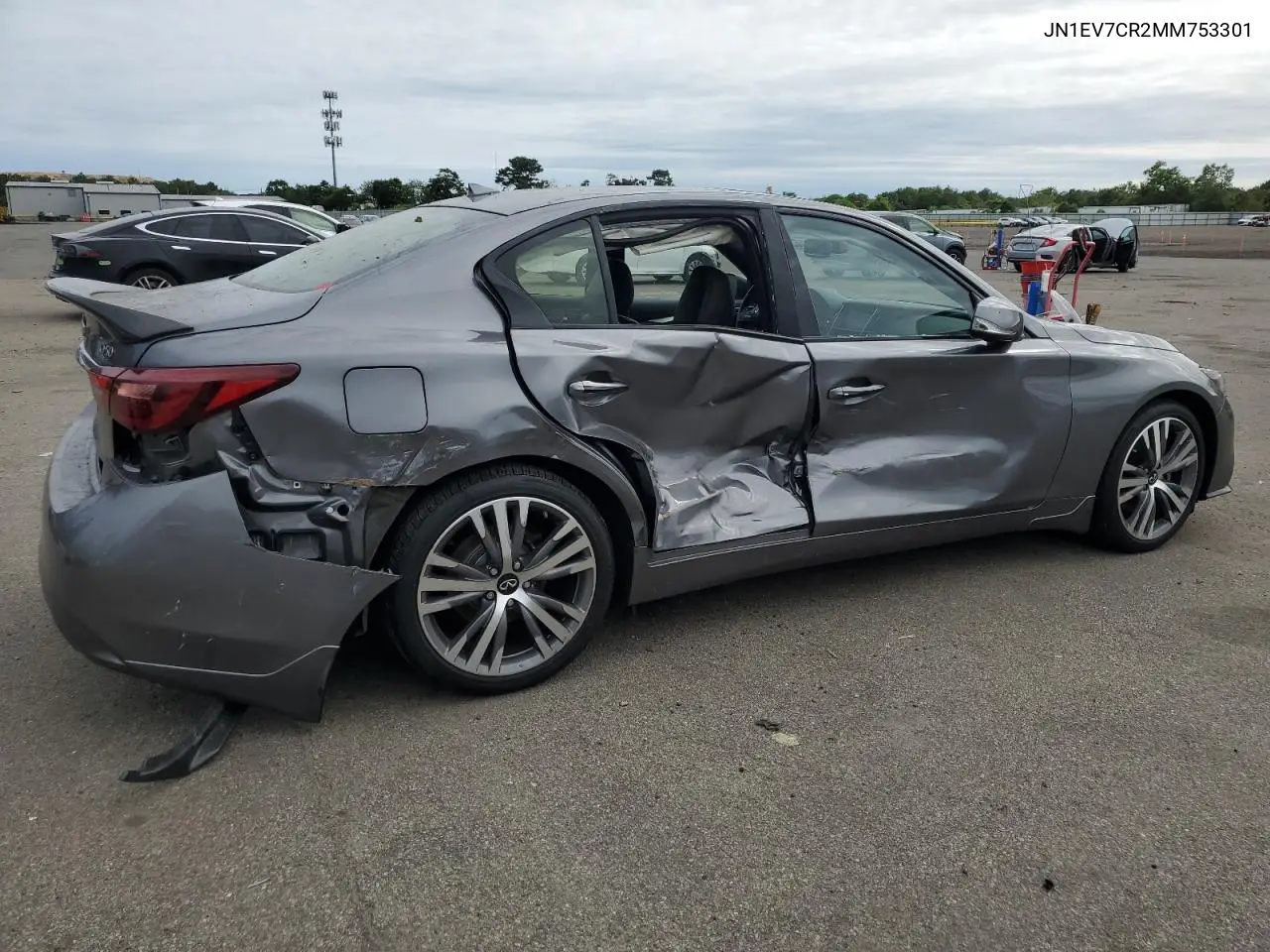 2021 Infiniti Q50 Sensory VIN: JN1EV7CR2MM753301 Lot: 62147435