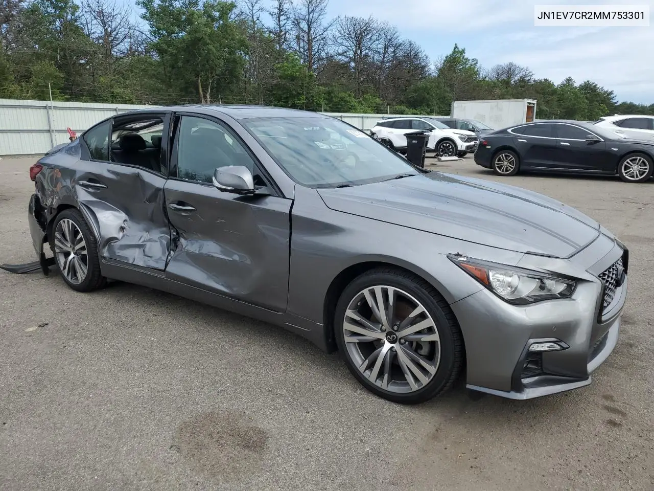 2021 Infiniti Q50 Sensory VIN: JN1EV7CR2MM753301 Lot: 62147435