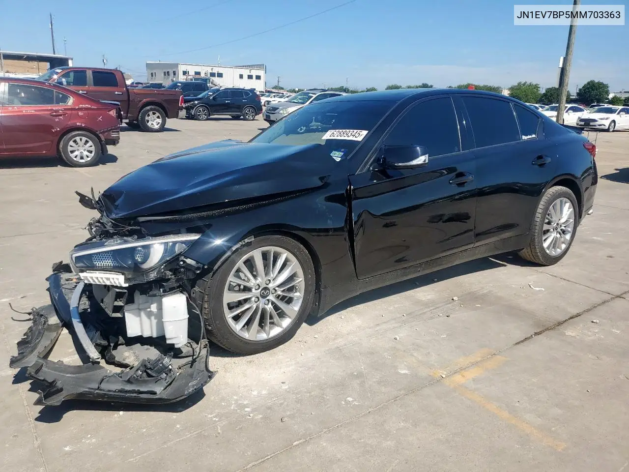 2021 Infiniti Q50 Luxe VIN: JN1EV7BP5MM703363 Lot: 62889345