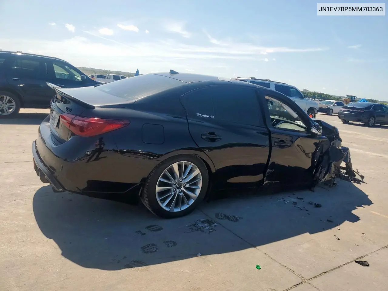 2021 Infiniti Q50 Luxe VIN: JN1EV7BP5MM703363 Lot: 62889345