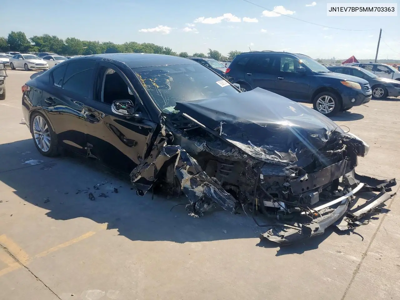 2021 Infiniti Q50 Luxe VIN: JN1EV7BP5MM703363 Lot: 62889345