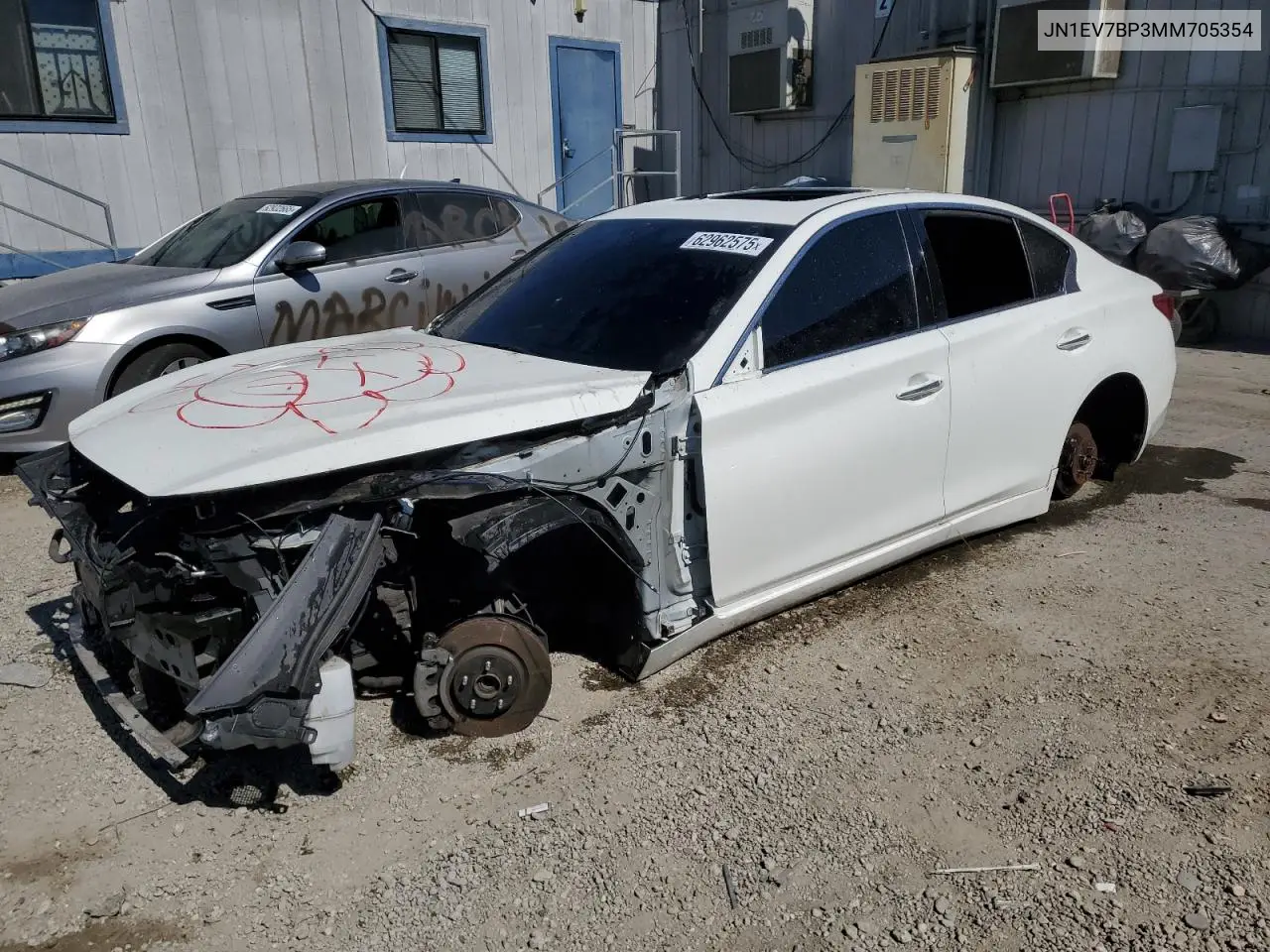2021 Infiniti Q50 Luxe VIN: JN1EV7BP3MM705354 Lot: 62962575