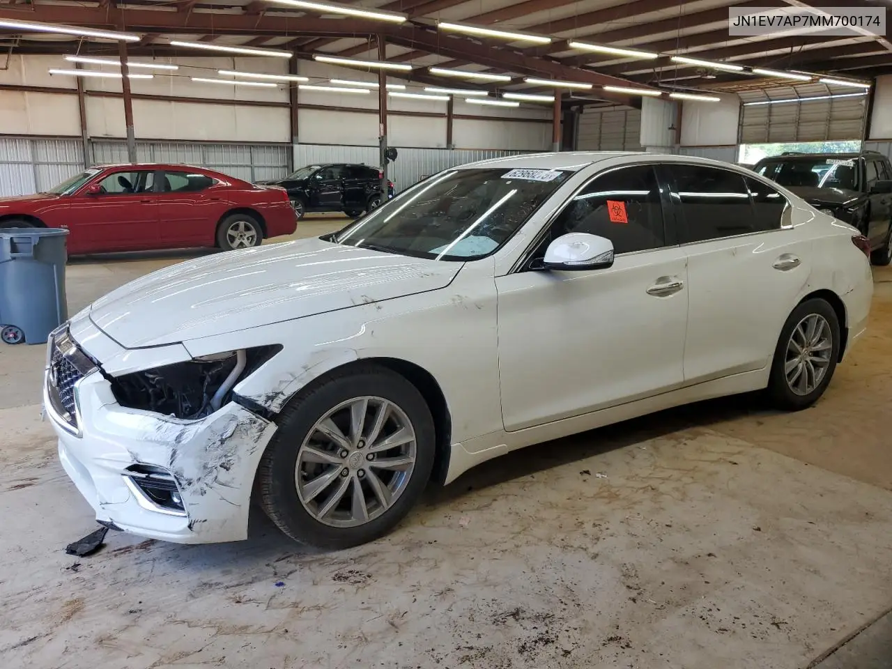 2021 Infiniti Q50 Pure VIN: JN1EV7AP7MM700174 Lot: 62968275