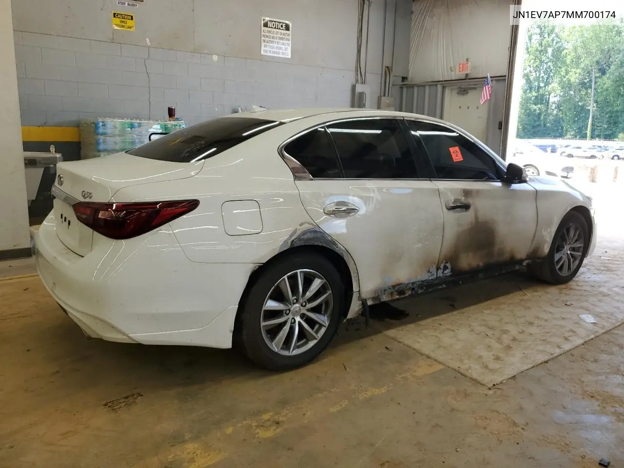 2021 Infiniti Q50 Pure VIN: JN1EV7AP7MM700174 Lot: 62968275