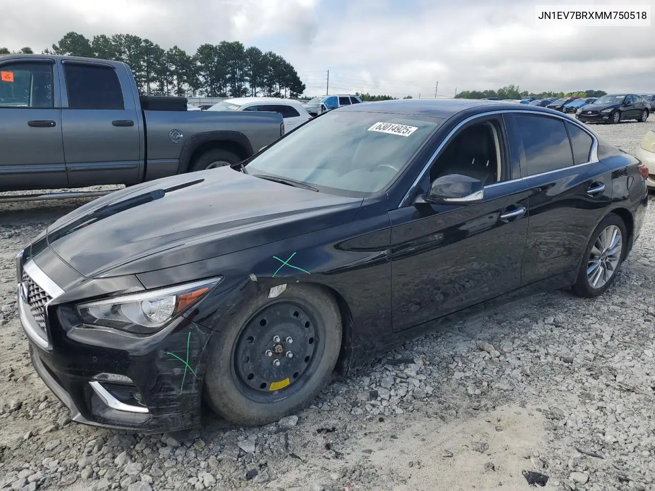 2021 Infiniti Q50 Luxe VIN: JN1EV7BRXMM750518 Lot: 63014925