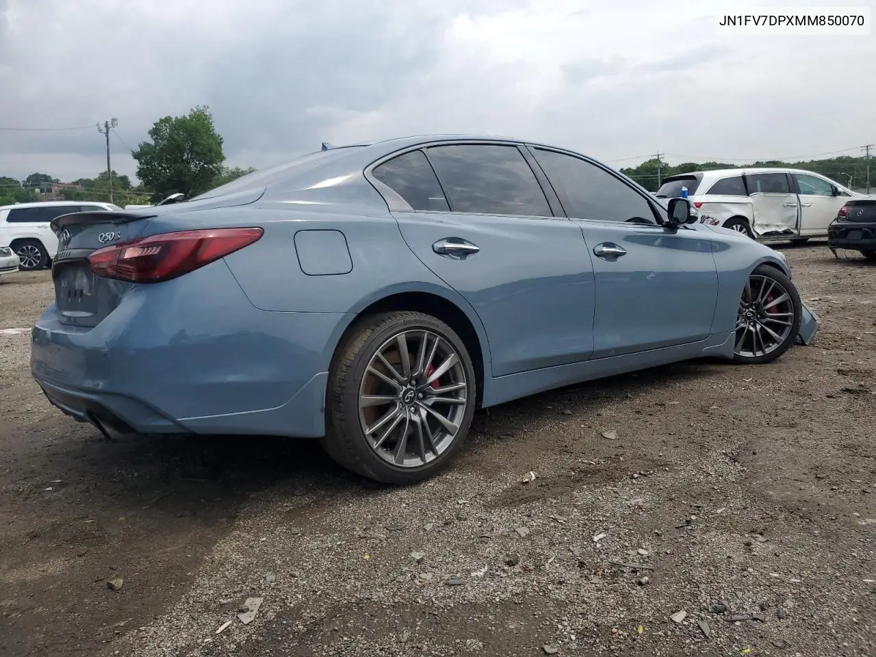 2021 Infiniti Q50 Red Sport 400 VIN: JN1FV7DPXMM850070 Lot: 63199125