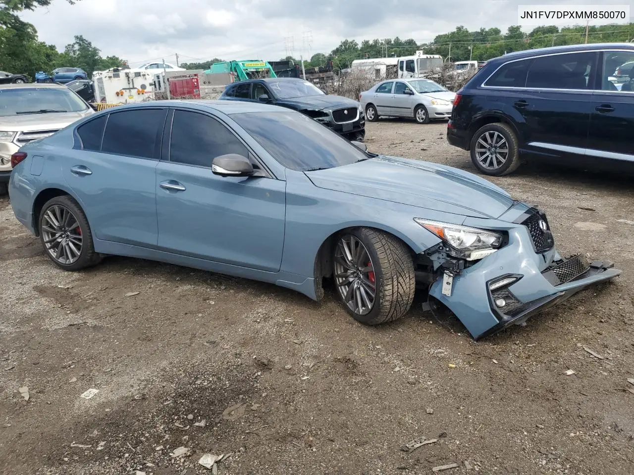 2021 Infiniti Q50 Red Sport 400 VIN: JN1FV7DPXMM850070 Lot: 63199125