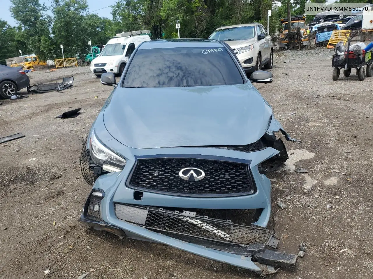 2021 Infiniti Q50 Red Sport 400 VIN: JN1FV7DPXMM850070 Lot: 63199125
