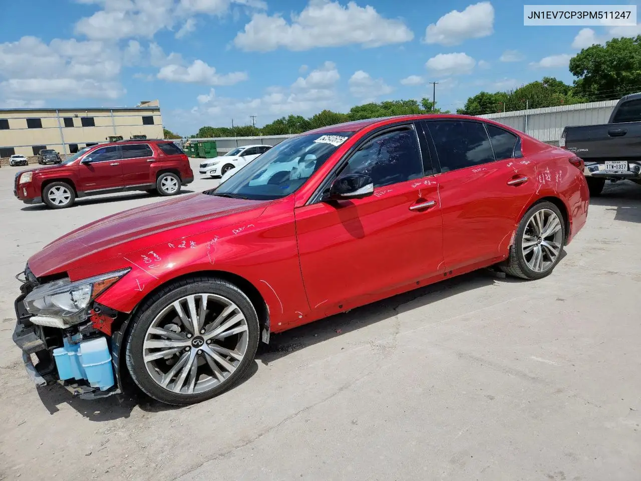 2023 Infiniti Q50 Sensory VIN: JN1EV7CP3PM511247 Lot: 62540605