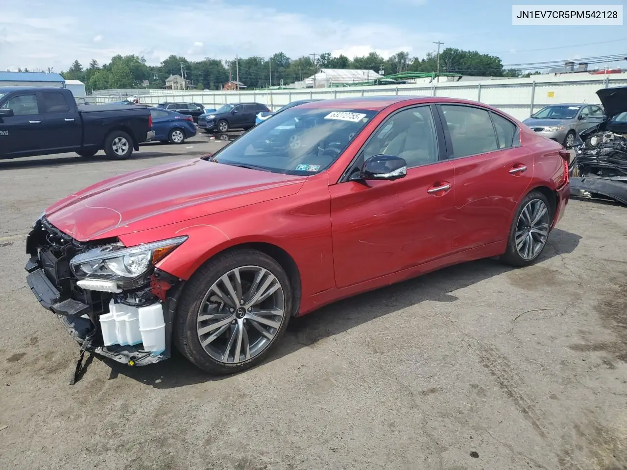 2023 Infiniti Q50 Sensory VIN: JN1EV7CR5PM542128 Lot: 63272755