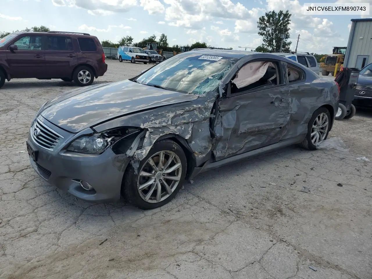 2015 Infiniti Q60 Journey VIN: JN1CV6ELXFM890743 Lot: 63135065