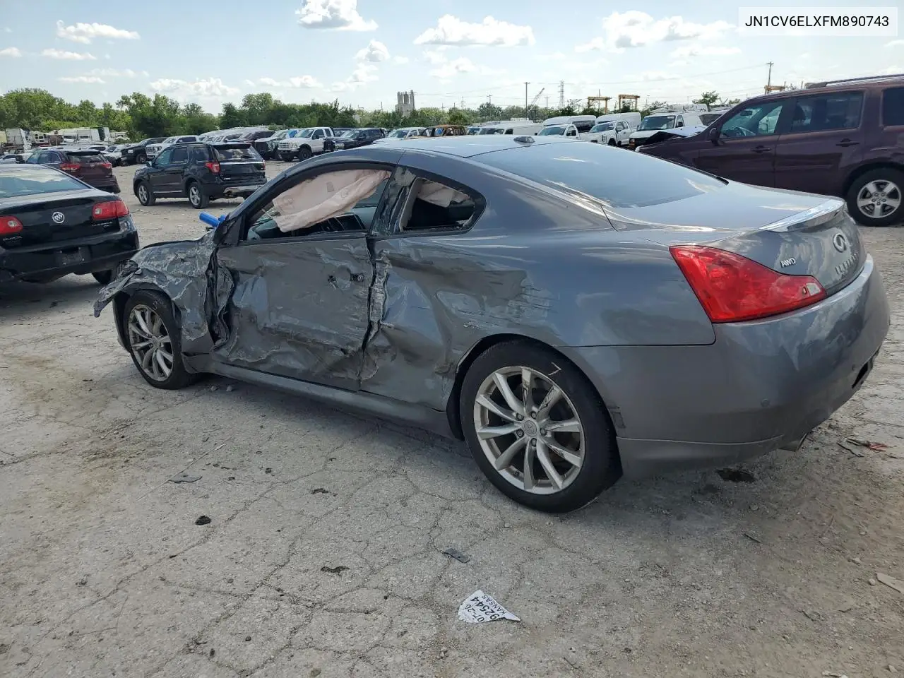 2015 Infiniti Q60 Journey VIN: JN1CV6ELXFM890743 Lot: 63135065