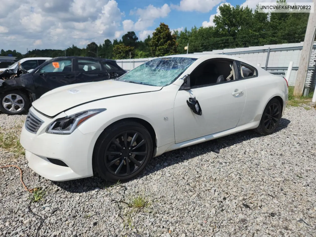 2015 Infiniti Q60 Journey VIN: JN1CV6EK6FM870822 Lot: 64929075