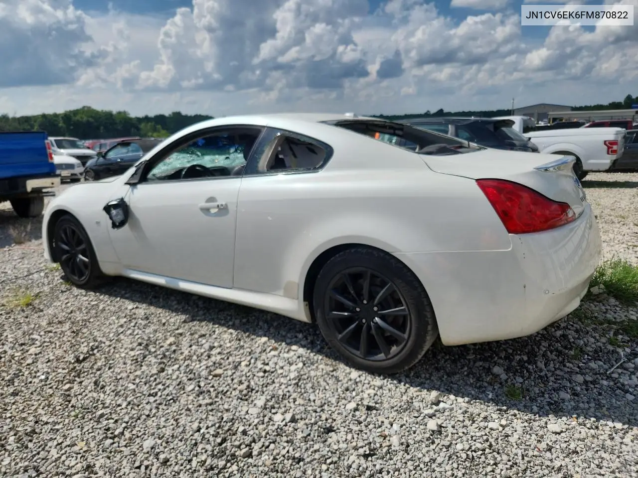 2015 Infiniti Q60 Journey VIN: JN1CV6EK6FM870822 Lot: 64929075
