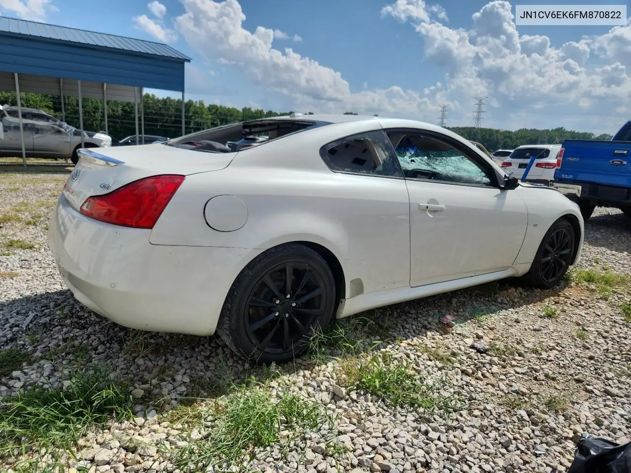 2015 Infiniti Q60 Journey VIN: JN1CV6EK6FM870822 Lot: 64929075