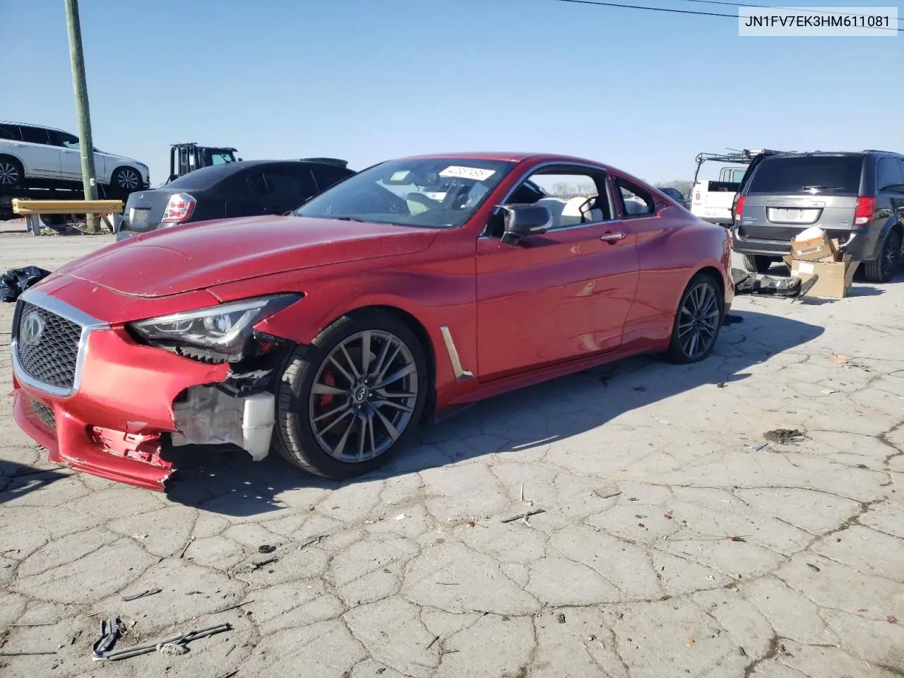 2017 Infiniti Q60 Red Sport 400 VIN: JN1FV7EK3HM611081 Lot: 42357495