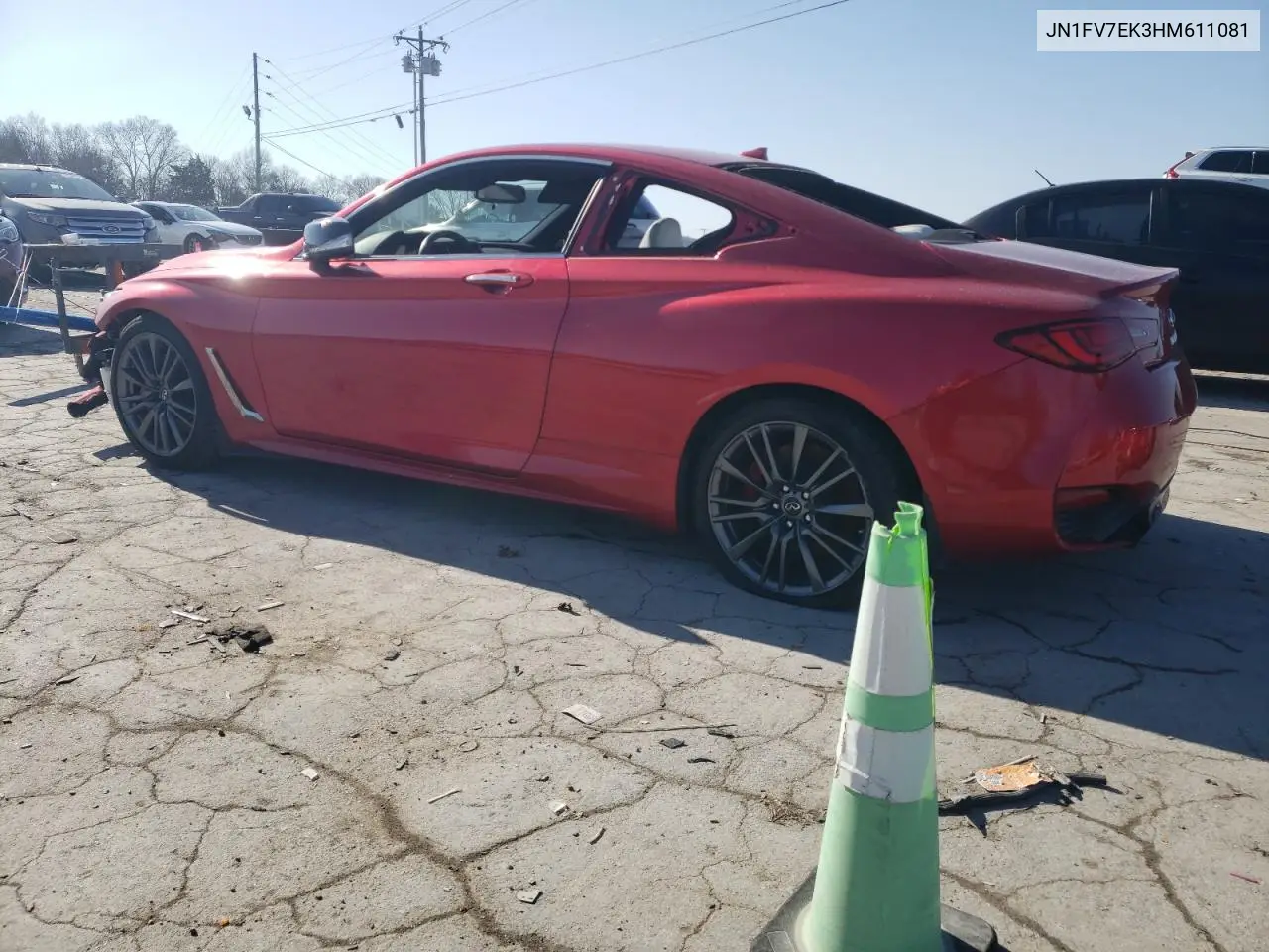 2017 Infiniti Q60 Red Sport 400 VIN: JN1FV7EK3HM611081 Lot: 42357495
