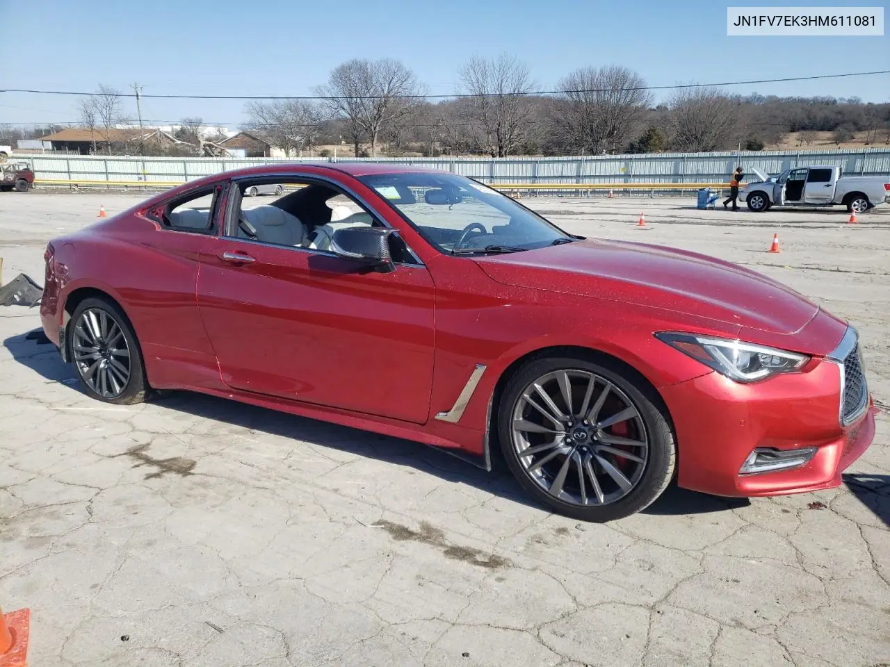 2017 Infiniti Q60 Red Sport 400 VIN: JN1FV7EK3HM611081 Lot: 42357495