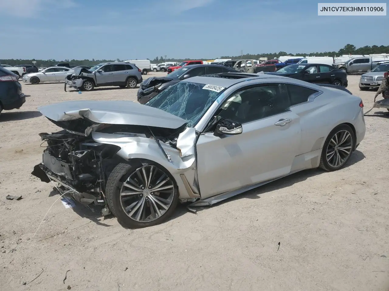 2017 Infiniti Q60 Base VIN: JN1CV7EK3HM110906 Lot: 56838425