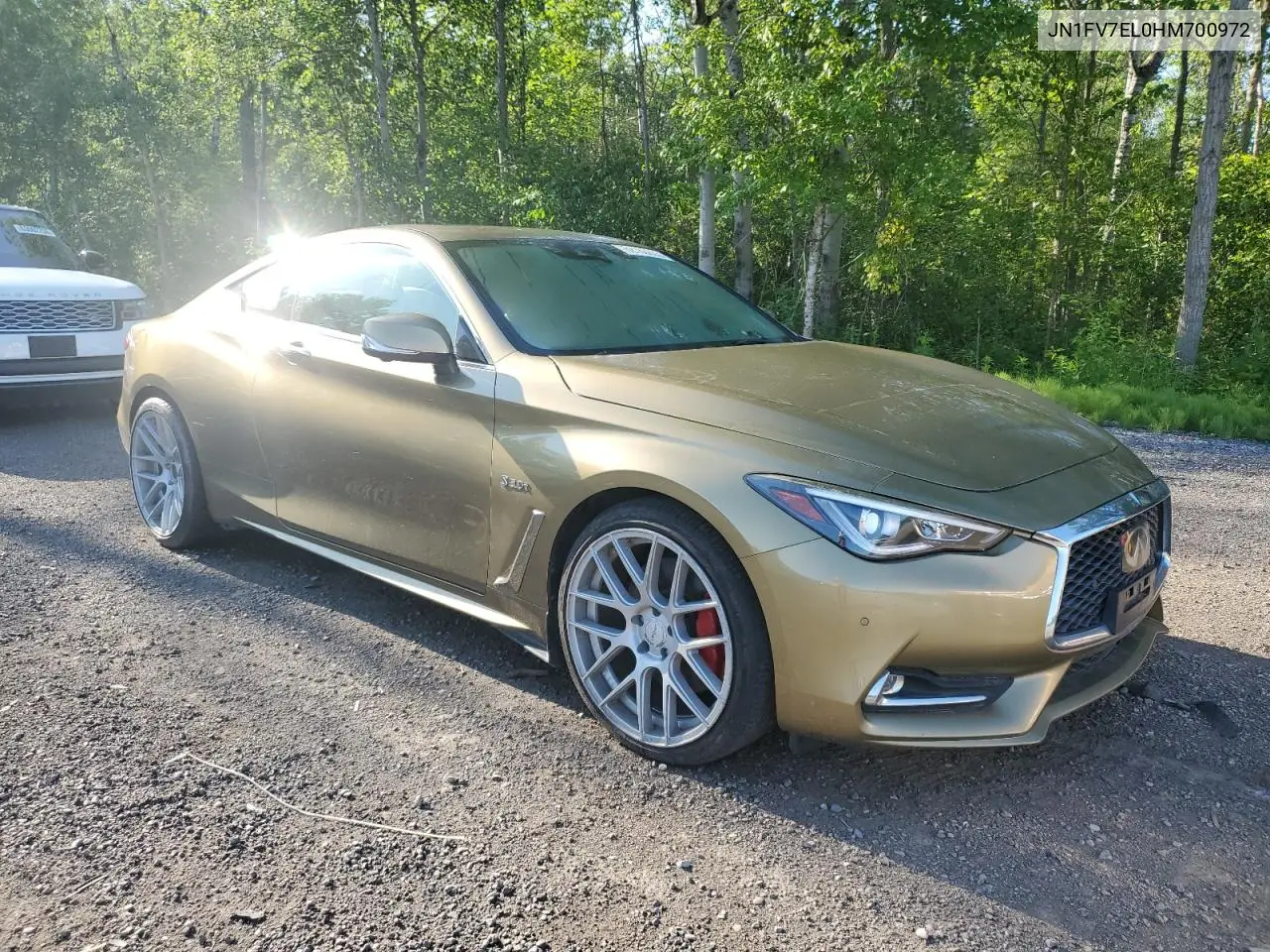 2017 Infiniti Q60 Red Sport 400 VIN: JN1FV7EL0HM700972 Lot: 62163635