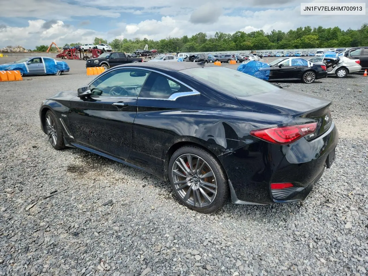 2017 Infiniti Q60 Red Sport 400 VIN: JN1FV7EL6HM700913 Lot: 63232425
