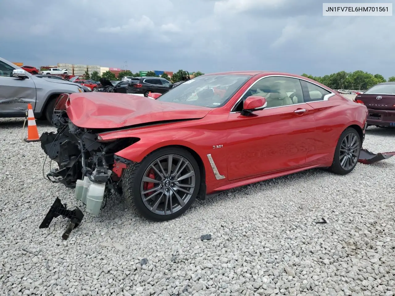 2017 Infiniti Q60 Red Sport 400 VIN: JN1FV7EL6HM701561 Lot: 64064945
