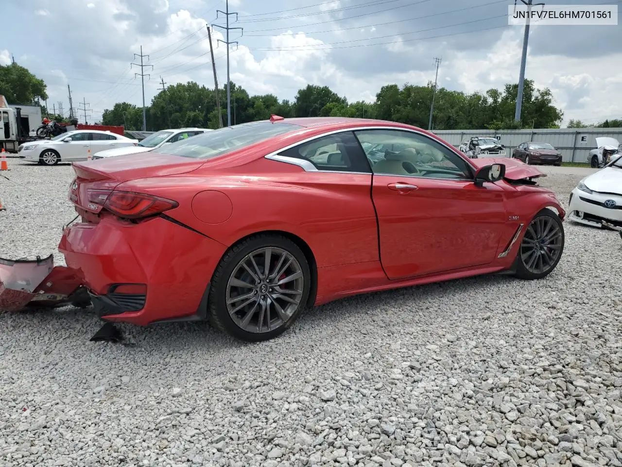 2017 Infiniti Q60 Red Sport 400 VIN: JN1FV7EL6HM701561 Lot: 64064945