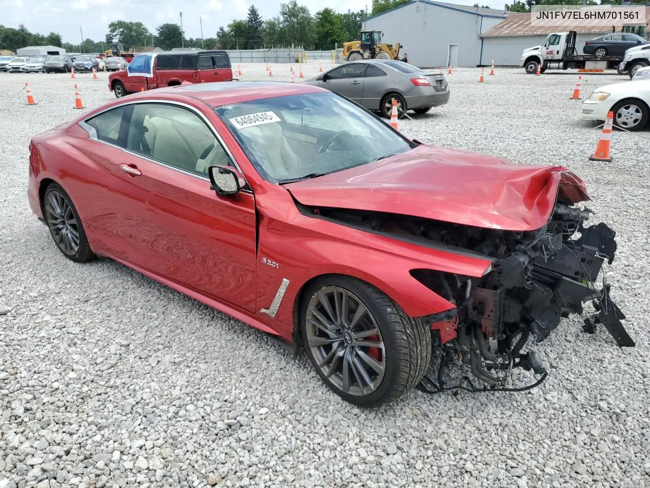 2017 Infiniti Q60 Red Sport 400 VIN: JN1FV7EL6HM701561 Lot: 64064945