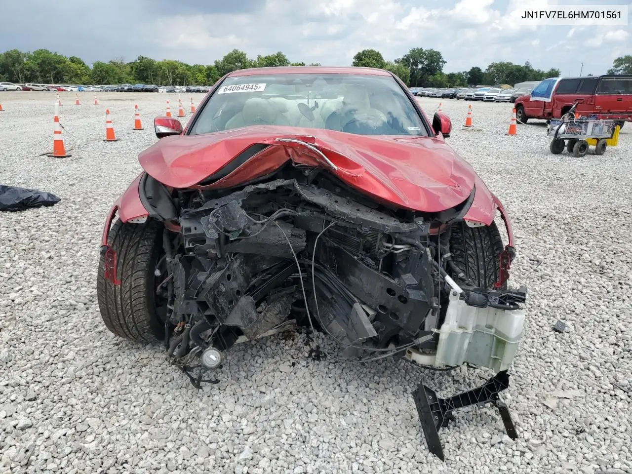 2017 Infiniti Q60 Red Sport 400 VIN: JN1FV7EL6HM701561 Lot: 64064945