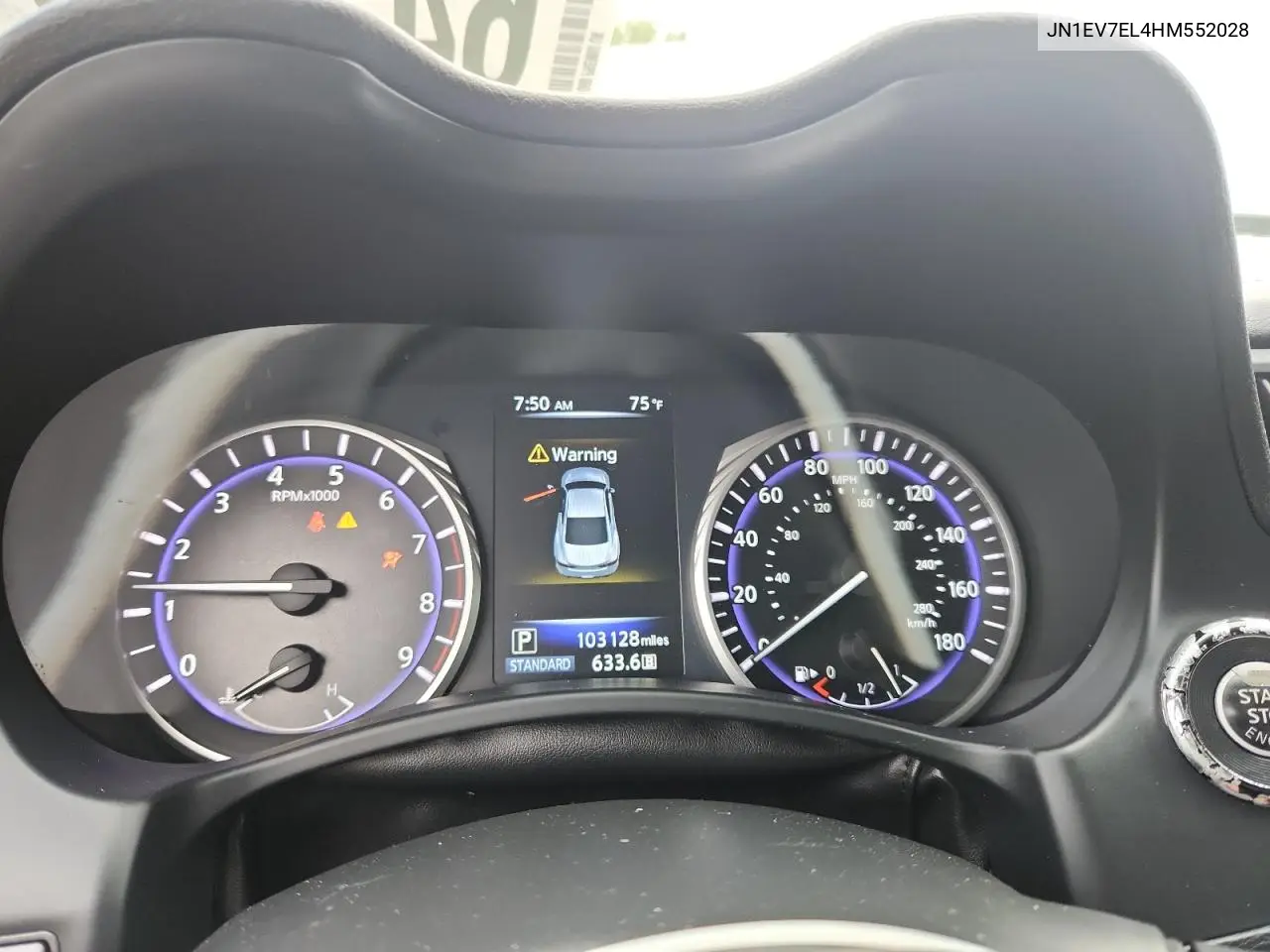 2017 Infiniti Q60 Premium VIN: JN1EV7EL4HM552028 Lot: 64298775