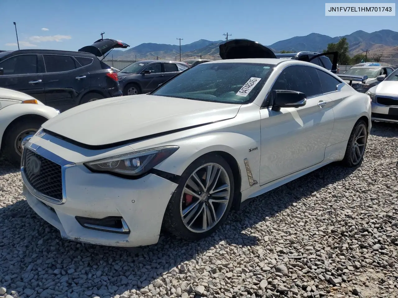 2017 Infiniti Q60 Red Sport 400 VIN: JN1FV7EL1HM701743 Lot: 64748245